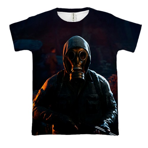 3D футболка STALKER в противогазе