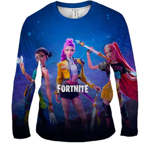 Чоловічий 3D лонгслів Fortnite - KPop Demon Hunters