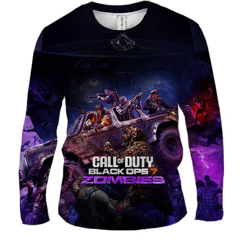 Мужской 3D лонгслив CoD Black Ops 7 Zombies