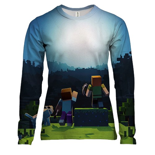 Женский 3D лонгслив Minecraft Anniversary