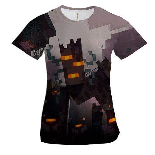 Женская 3D футболка Minecraft - The Creaking