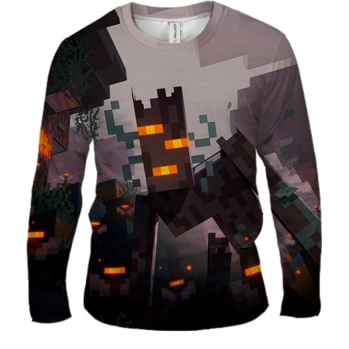 Мужской 3D лонгслив Minecraft - The Creaking