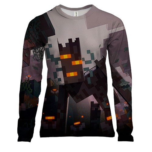 Женский 3D лонгслив Minecraft - The Creaking