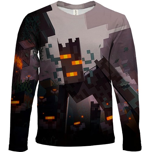 Детский 3D лонгслив Minecraft - The Creaking