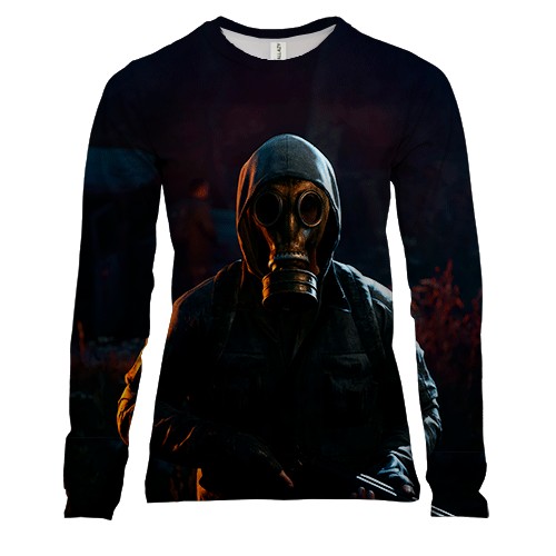 Женский 3D лонгслив STALKER в противогазе