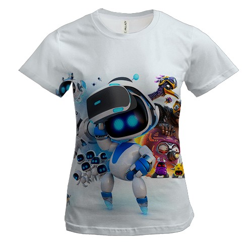 Жіноча 3D футболка Astro Bot Game