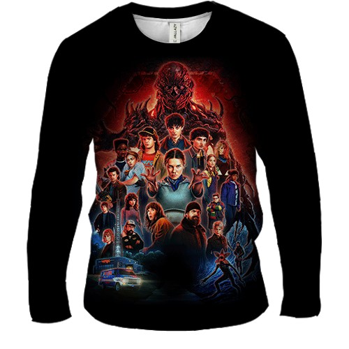 Чоловічий 3D лонгслів Stranger Things Poster