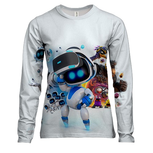 Жіночий 3D лонгслів Astro Bot Game