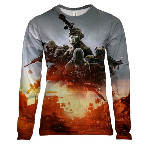 Жіночий 3D лонгслів Battlefield REDSEC