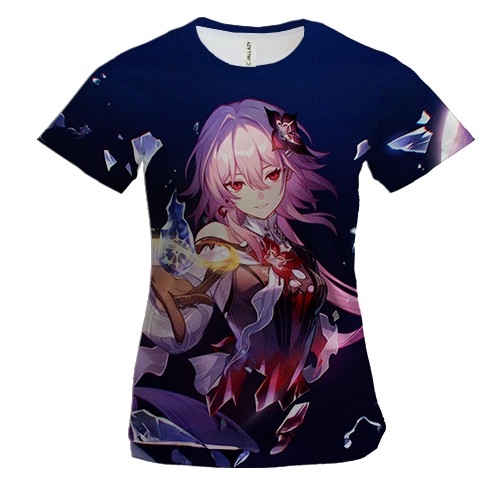 Женская 3D футболка Evernight - Honkai Star Rail