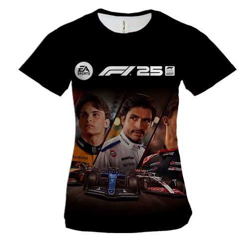 Женская 3D футболка F1 25 Cover Art