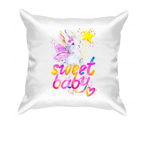 Подушка Sweet baby с зайчиком