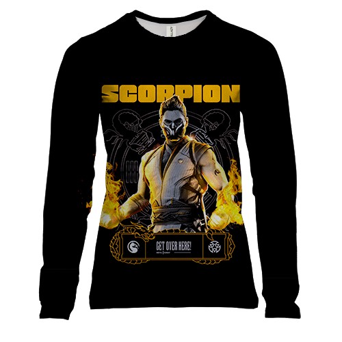Женский 3D лонгслив Scorpion (Mortal-Kombat)
