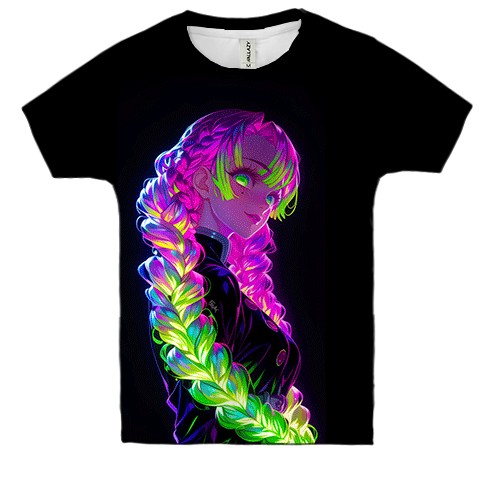 Детская 3D футболка Mitsuri Kanroji, neon