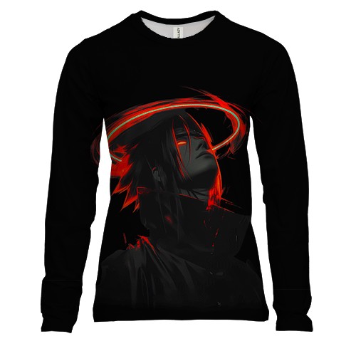Женский 3D лонгслив Sasuke Uchiha dark