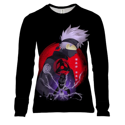 Жіночий 3D лонгслів Kakashi Hatake, sharingan