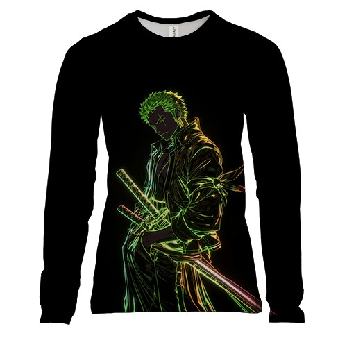 Жіночий 3D лонгслів Roronoa Zoro, neon
