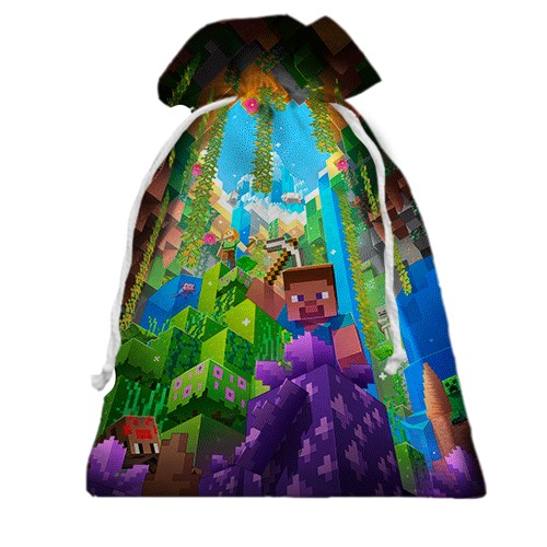 3D Подарочный мешочек Minecraft Bedrock Edition