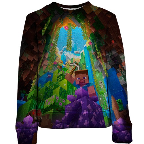 Дитячий 3D світшот Minecraft Bedrock Edition