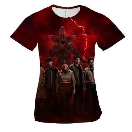 Жіноча 3D футболка Stranger Things