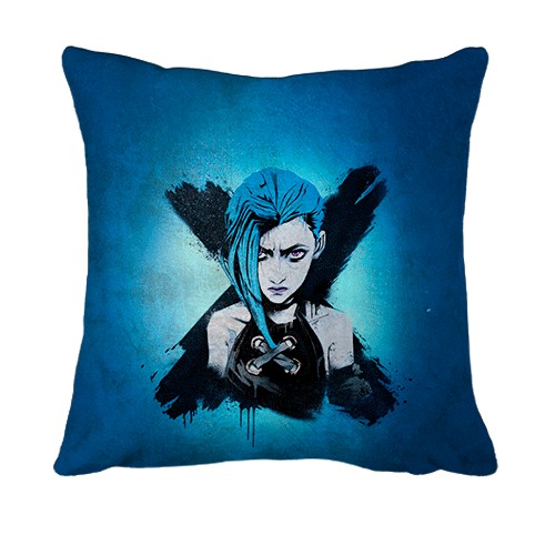 3D подушка Jinx, blue aesthetic