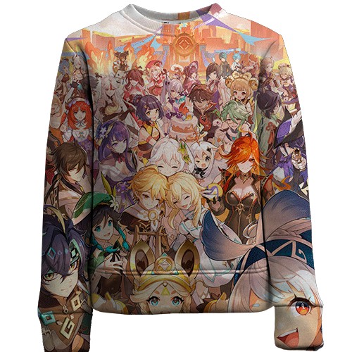 Детский 3D свитшот Genshin Impact Characters