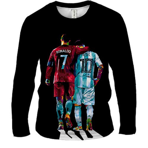 Чоловічий 3D лонгслів Cristiano Ronaldo x Lionel Messi