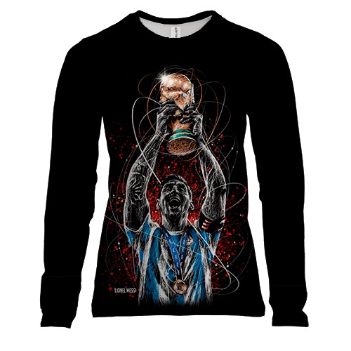 Женский 3D лонгслив Lionel Messi World Cup