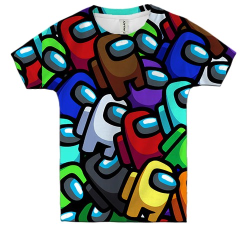 Детская 3D футболка Among us Art Детская 3D футболка Among us Art