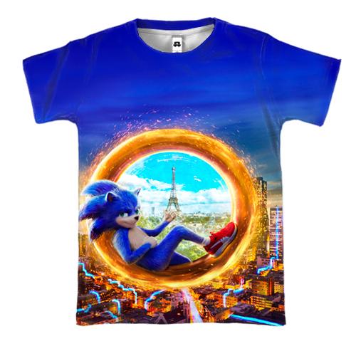 3D футболка Соник в кино