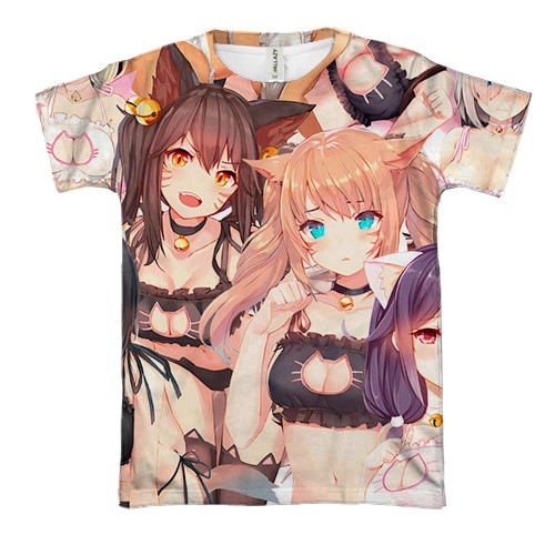 3D футболка Девушки в бикини, Аниме