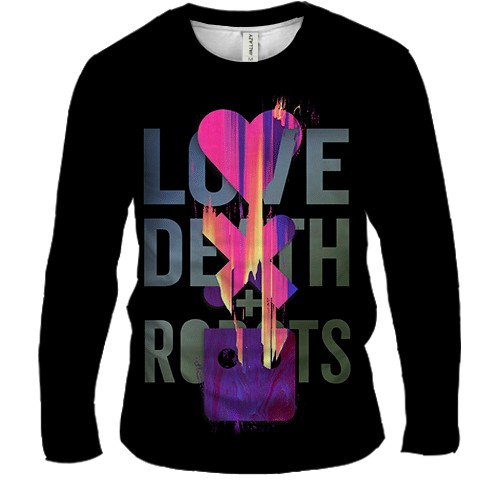 Мужской 3D лонгслив Love,Death,Robots
