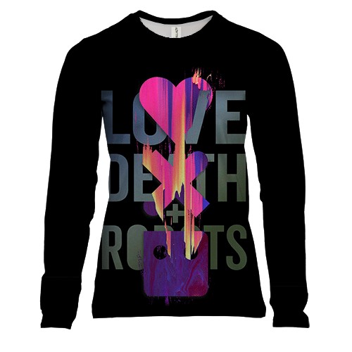 Жіночий 3D лонгслів Love,Death,Robots