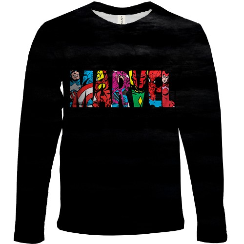 Дитячий 3D лонгслів MARVEL comix logo