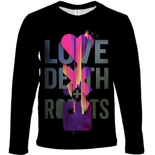 Дитячий 3D лонгслів Love,Death,Robots