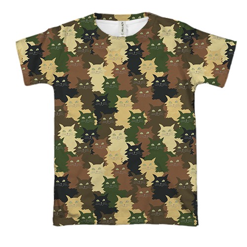 3D футболка Камуфляж коты "Котофляж" (2)