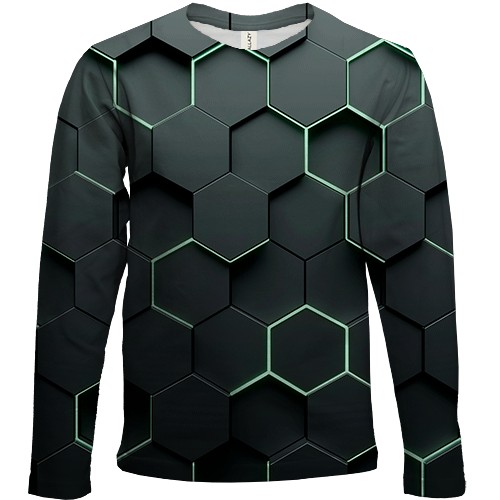 Дитячий 3D лонгслів Honeycomb Hexagons