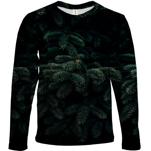 Дитячий 3D лонгслів з ялиновими гілками