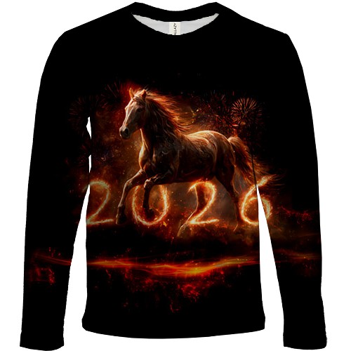 Дитячий 3D лонгслів Рік Коня, 2026
