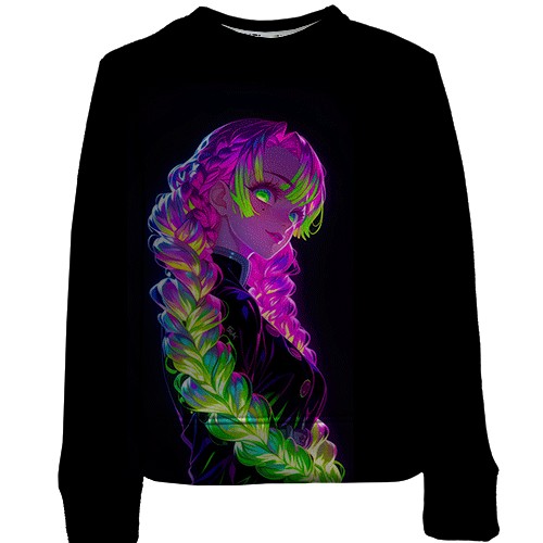 Дитячий 3D світшот Mitsuri Kanroji, neon