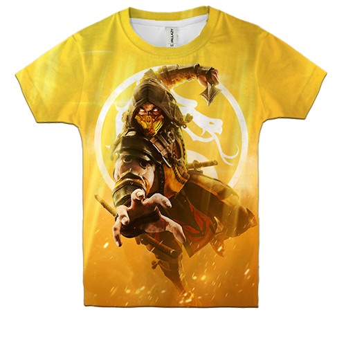 Детская 3D футболка Mortal Kombat - Скорпион Детская 3D футболка Mortal Kombat - Скорпион