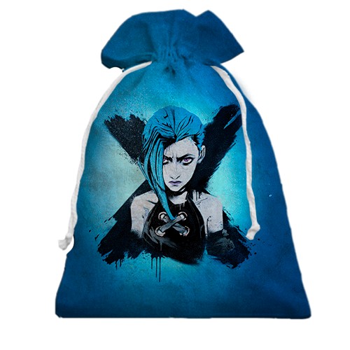 3D Подарунковий мішечок Jinx, blue aesthetic