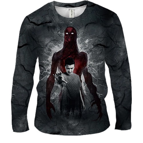 Чоловічий 3D лонгслів Eleven vs Vecna Stranger Things