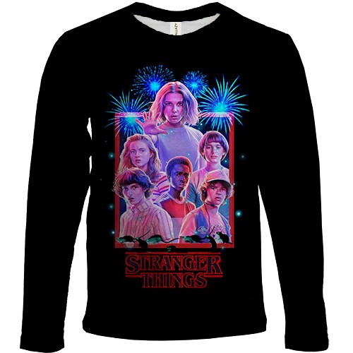 Детский 3D лонгслив Stranger Things 80-е