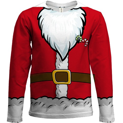 Детский 3D лонгслив Костюм Санты