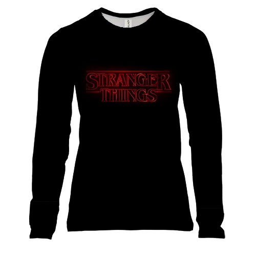 Жіночий 3D лонгслів Stranger Things Logo