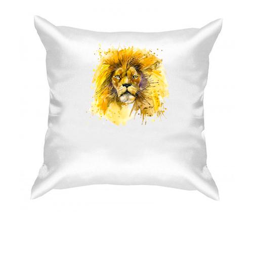 Подушка с акварельным львом (2)