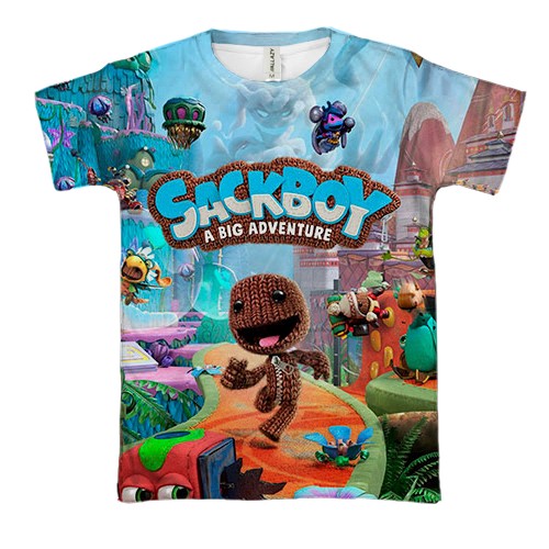 3D футболка Sackboy: A Big Adventure, logo