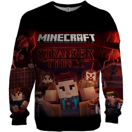 3D світшот Stranger Things x Minecraft