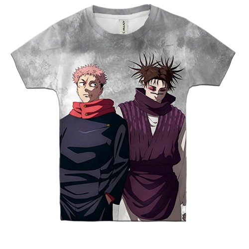 Детская 3D футболка Магическая битва - Юджи и Чосо